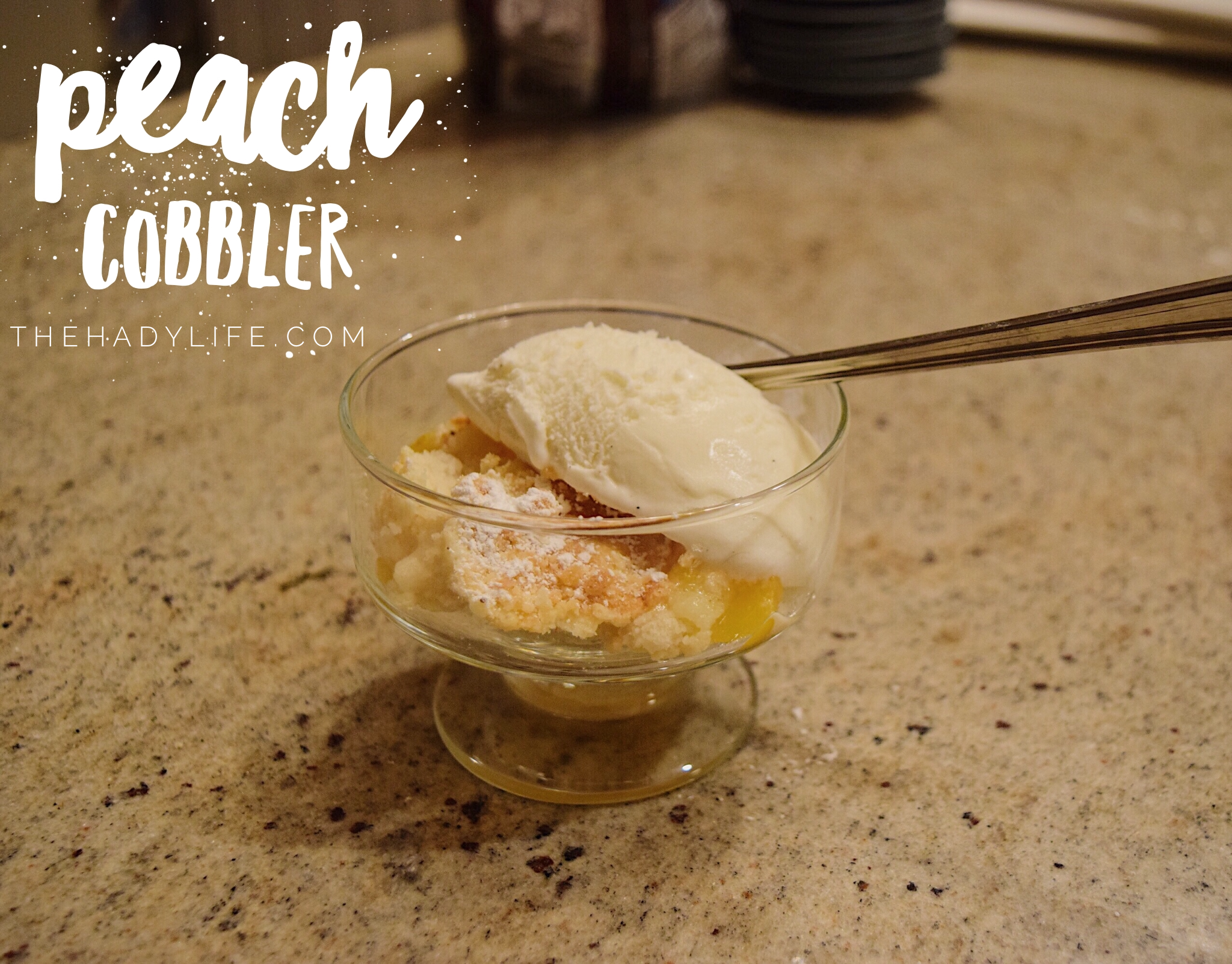 Super Easy Peach Cobbler