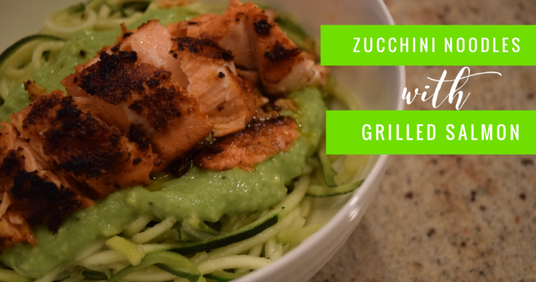 Zucchini Noodles with Grilled Salmon