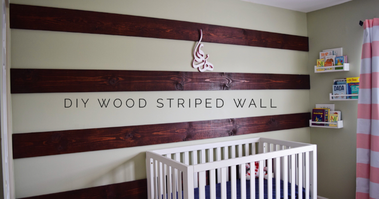 DIY Wood Striped Accent Wall