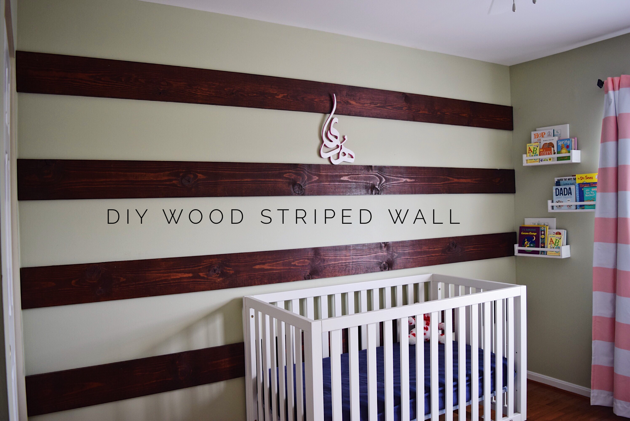 DIY Wood Striped Accent Wall