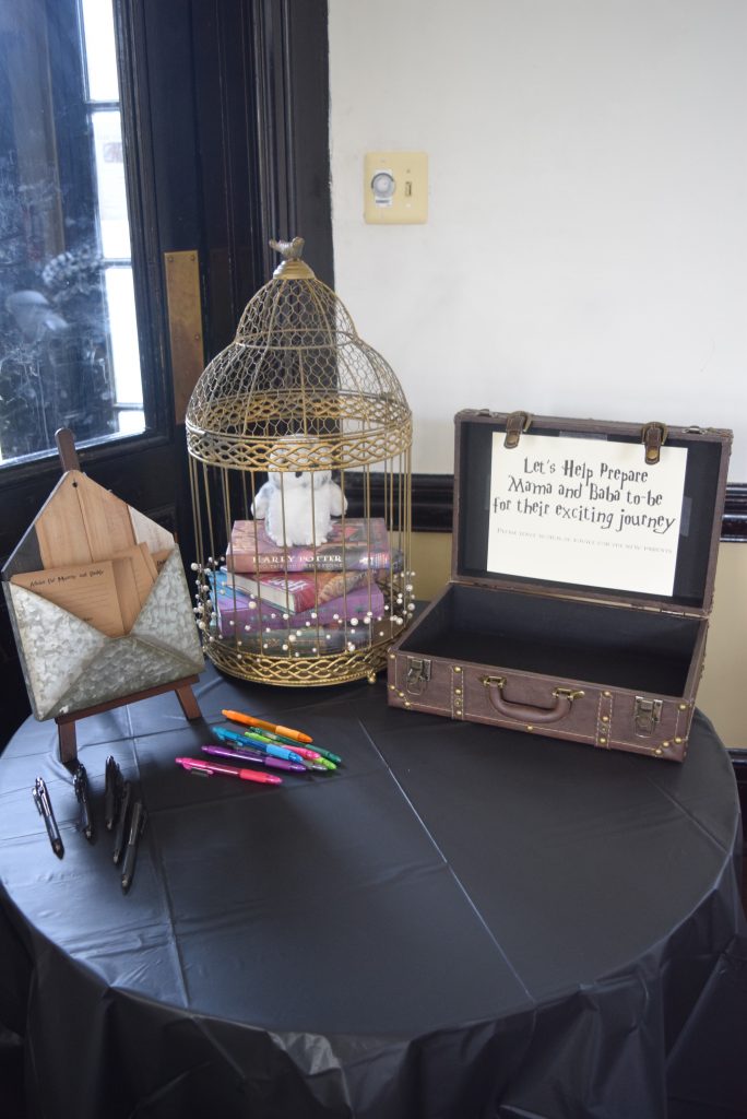 Harry Potter baby shower dessert table!