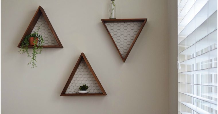 DIY | Wooden Triangle Shelves