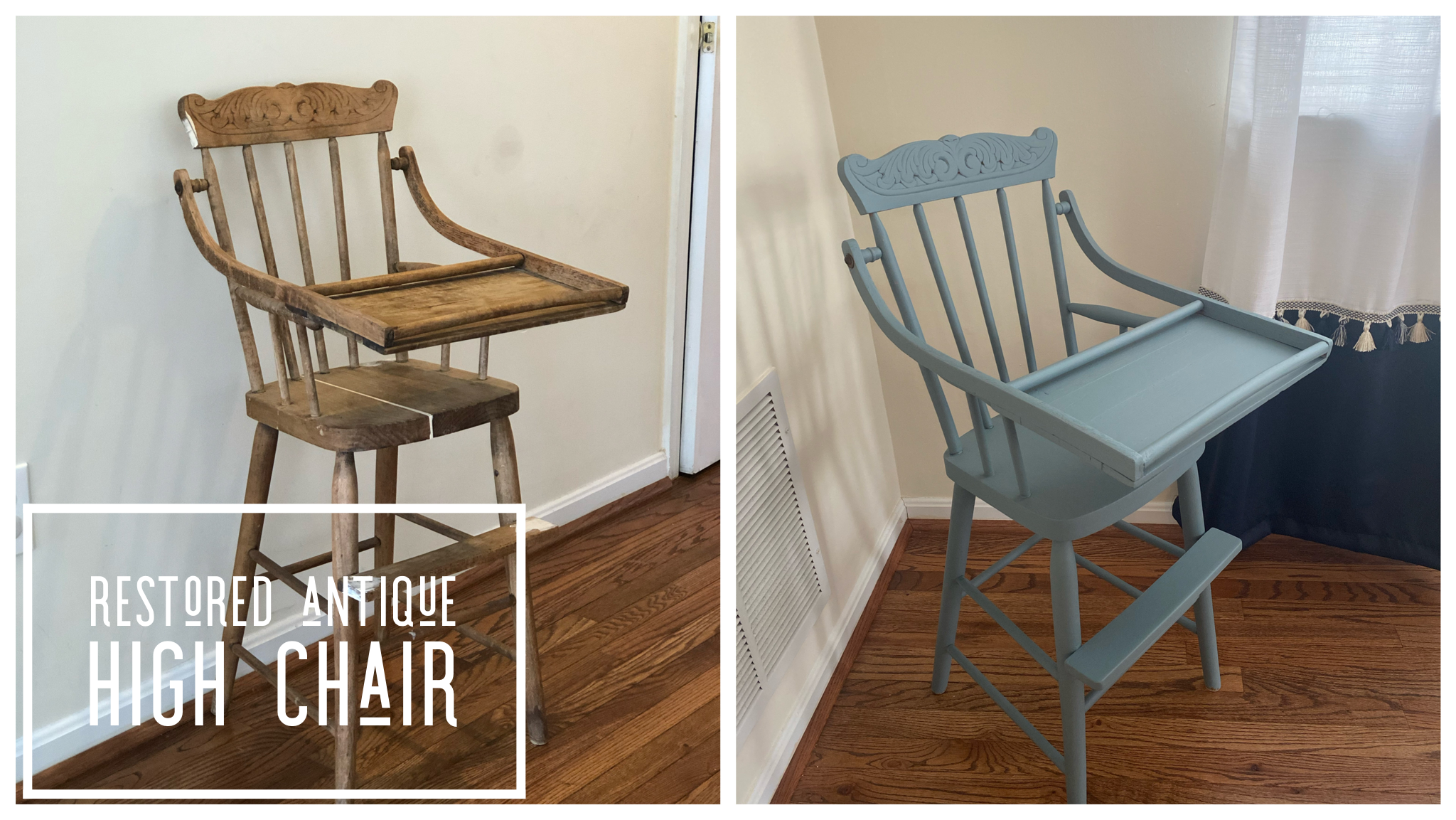Upcycling an Antique Highchair