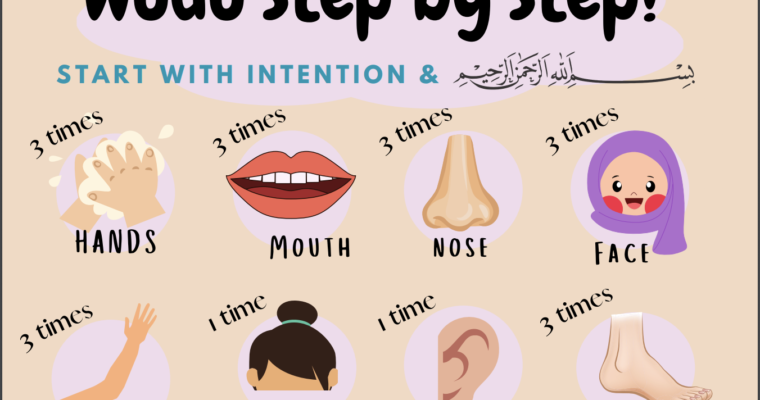 Step by Step Wudu Chart